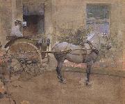 Joseph Crawhall The Governess Cart (mk46) china oil painting reproduction